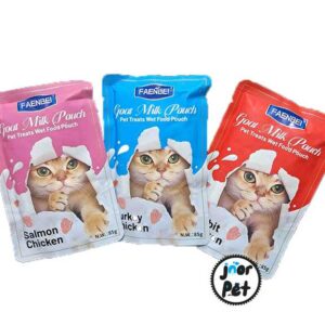پوچ فنبی تکه ای در شیر بز 3 طعم مولتی پک 24 عددی